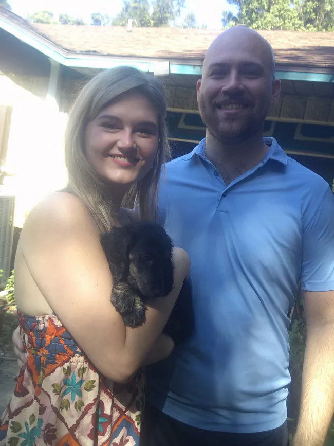 Cody, Summer, and Cyrus as a puppy